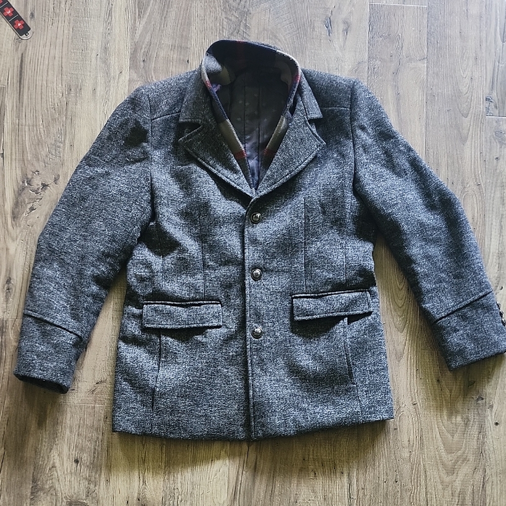 Men's Gray Wool Jacket